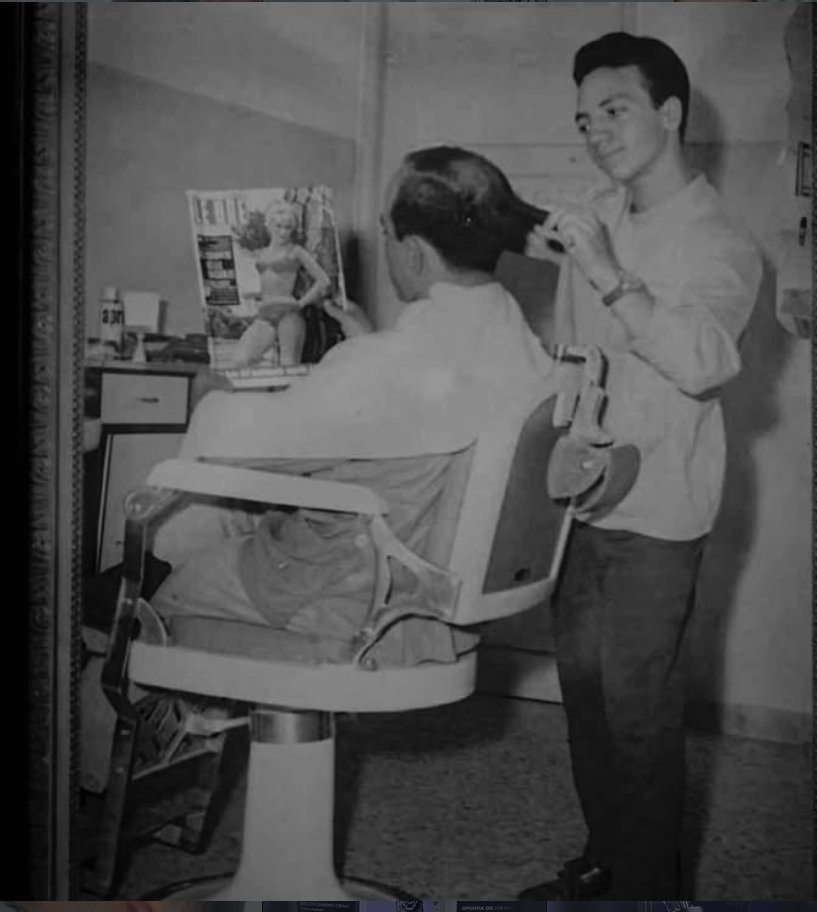 Franco giovane al lavoro negli anni '60